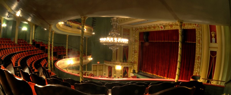 Photo of Thalain Hall stage taken from the first balcony. http://www.thalianhall.org/image-gallery