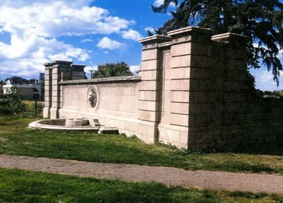 Wall with Lions Head Moldings