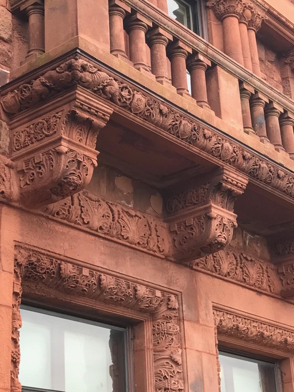 Celtic and Nordic symbols are carved into the windows. 