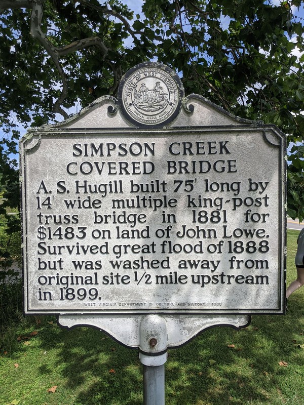 Plaque next to the bridge