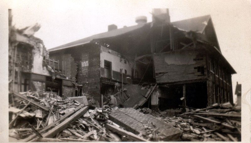 The Bath School building after the bombing