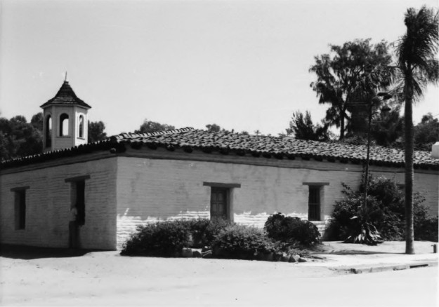 In 1975 (same view as above), with the cupola restored and "Ramona's Marriage Place" signage removed