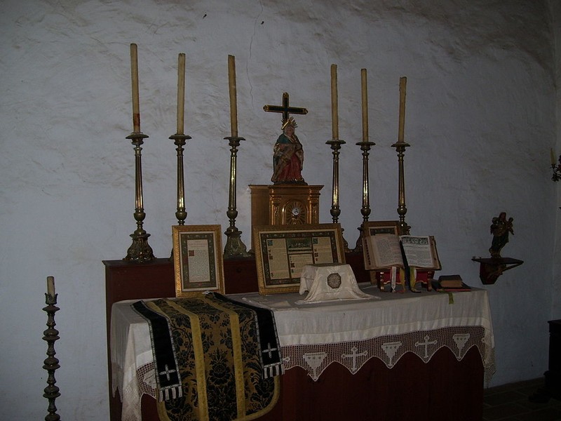 One of the rooms served as a temporary chapel