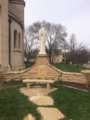 Taken on April 28th 2017. 
This is a picture of a sculpture of Saint Cecilia. The Saint that the Cathedral was dedicated to. 