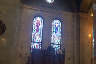 Taken April 28th 2017.
Stain glass windows that decorate the interior of the Cathedral.