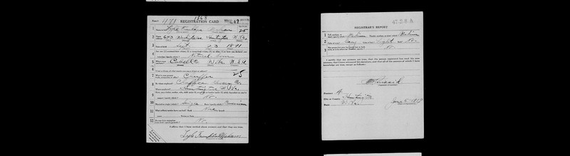 Draft Card of Lyle Mahan
