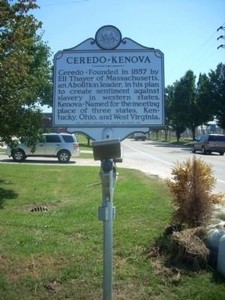 This historical marker briefly summarizing the foundings of Ceredo and Kenova was erected in 1975. Image obtained from the Historical Marker Database. 