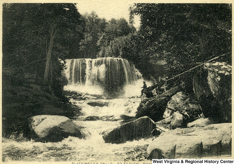 Nearby Blackwater Falls in Tucker County. ca. 1910. 