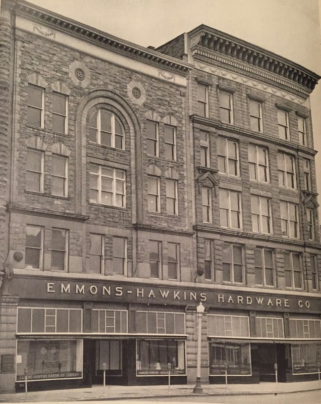 Photo of the hardware store as it appeared in George Selden Wallace's book