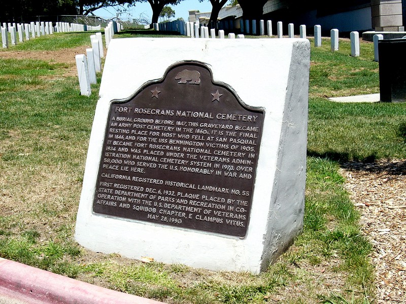 California State Parks monument to the cemetery