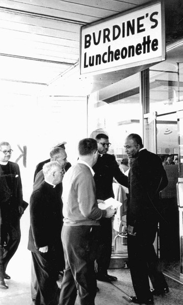 White and Black clergymen participate in a sit-in at Burdines luncheonette in downtown Miami.