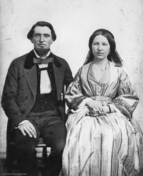 Albert Seeley, man who turned the home into a hotel, and his wife in 1868