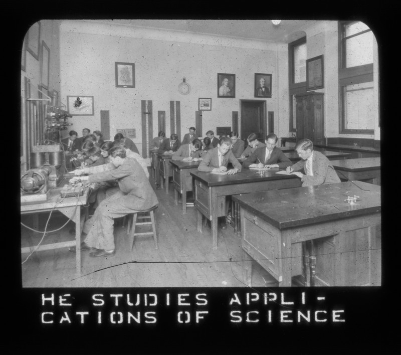 Science classroom 1920s or 1930s