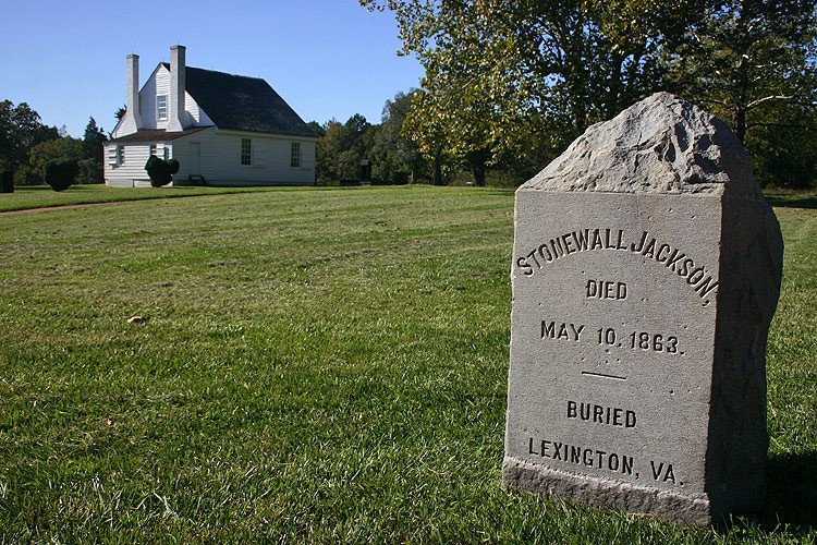 Historic marker outside of the "Stonewall" Jackson Shrine