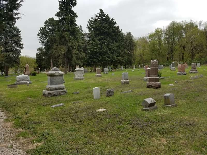 View of lot 2 where the Sautter family graves are located.