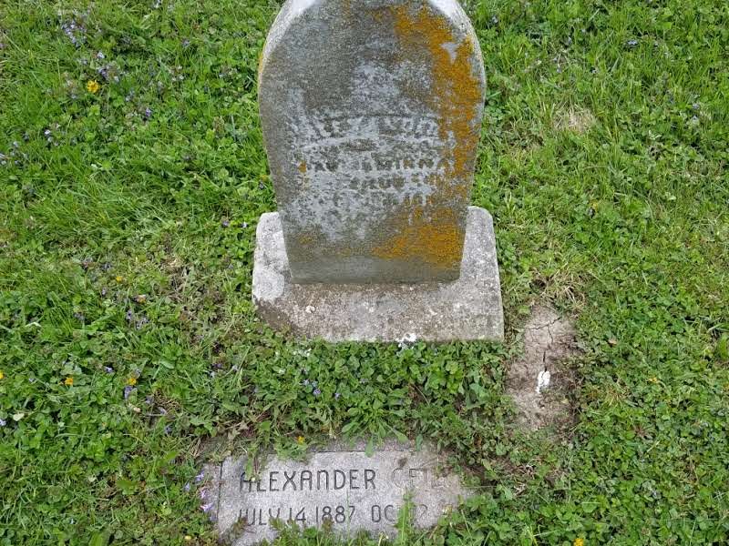 Example of a newer marker commissioned to continually honor the deceased as the original marker fades away with time.