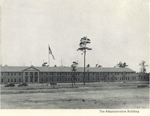 This is the Administration Building, which is still standing and still in use.