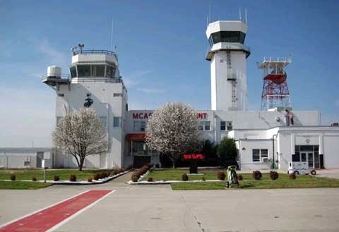 This control tower was built in 1944 and is still being used for its original purpose.