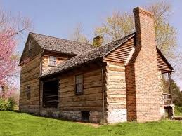 The log house has been modernized at several times, but much of the original structure remains.
