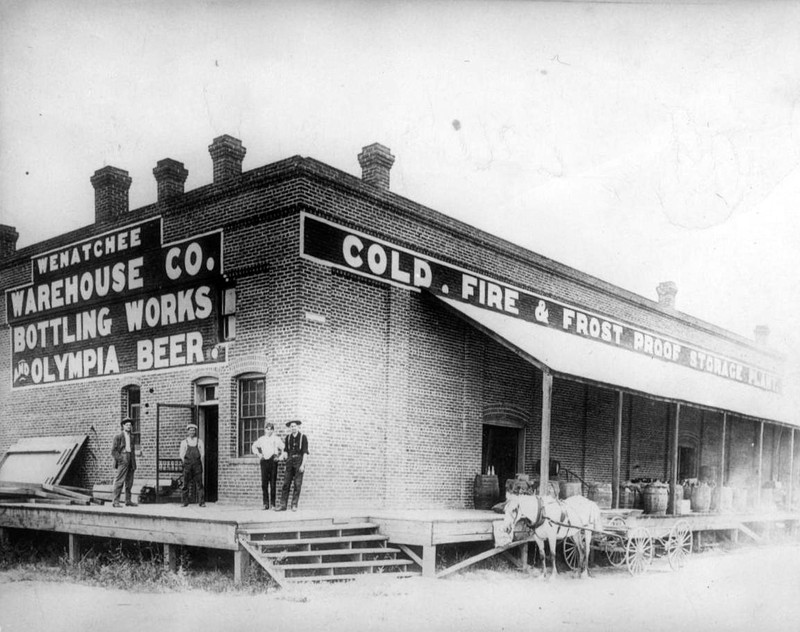 Warehouse on the south east corner of Palouse and Columbia Streets was originally built to hold Olympia Beer.