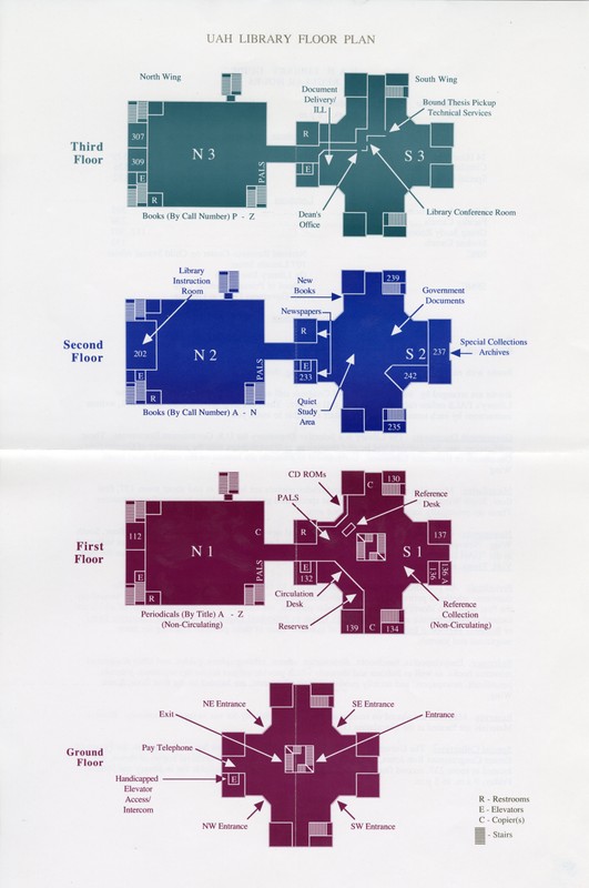 Floorplan of UAH Library