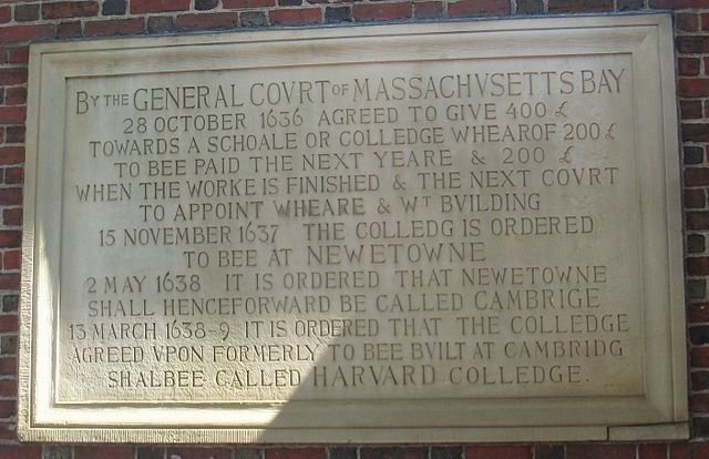 "Harvard College" Plague on the Johnston Gate