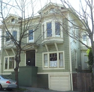 The "old red house" as it appears today--it's green.