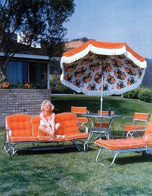 Marilyn Monroe at her Brentwood home