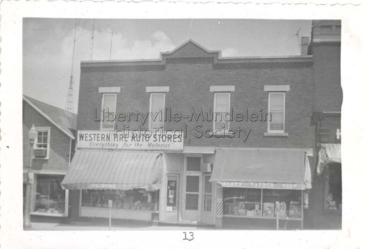 Butler Building, 1957; Western Tire, Liberty Barber Shop