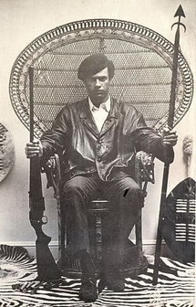 An iconic photograph of Huey Newton