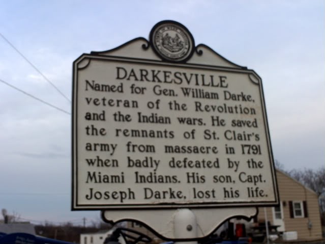 Darksville Historical Plaque