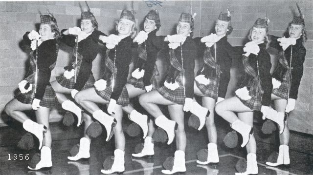 HEHS majorettes, 1956