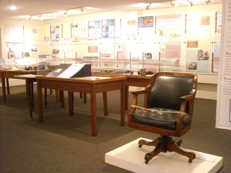 The Treaty exhibit includes the chair Baron Komura occupied during the negotiations at the Shipyard.