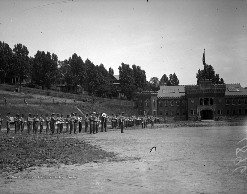 Cadet drill in 1913, a few years before the Armory's highest period of activity in World War I.