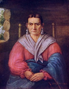 This portrait was drawn by Jennie Brownscombe to be used in the book The Lost Sister of Wyoming. A Biography written by Slocum’s Grandniece, Martha Bennett Phelps
