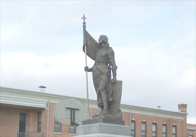 Side view of St. Peters Parish World War I monument