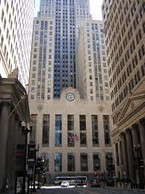 Front view of "The Chicago Board of Trade Building", Chicago's tallest building from 1930 until 1965.