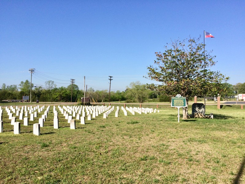 Official Landmark with the Cemetery in the background. 