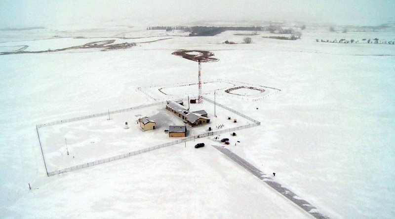 A missile launch-control facility near Minot Air Force Base.