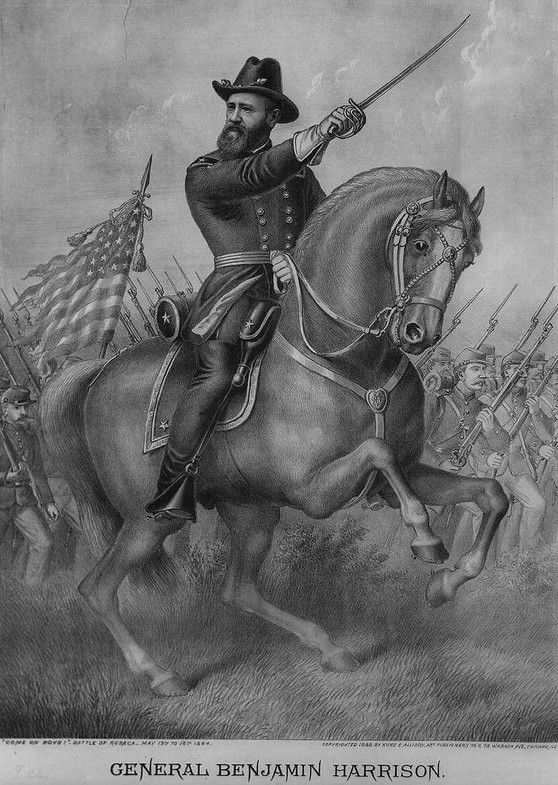 General Benjamin Harrison during the Battle of Resaca