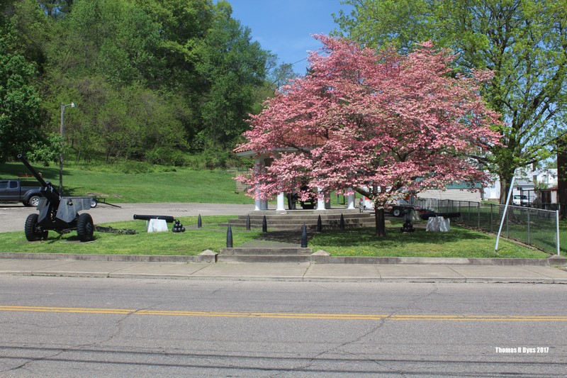 View from General Hartinger's historical marker of the Stewart-Bennett Medal of Honor Park.