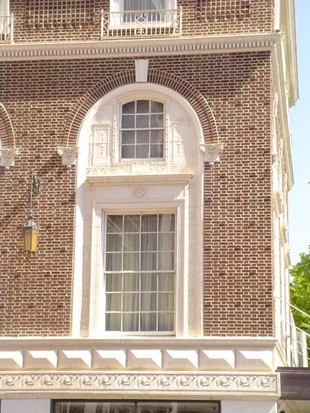 Wood detailing on window 