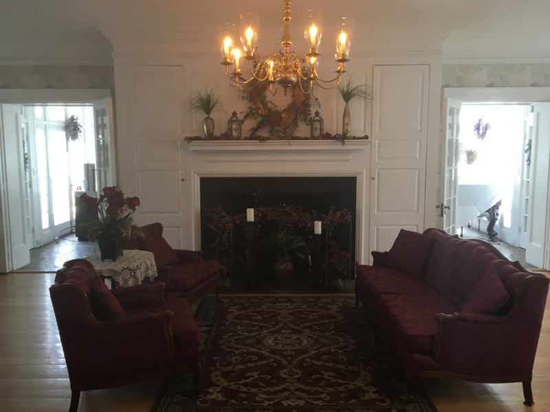 Purple Iris at Hartwood Mansion (2017) Living Room. 