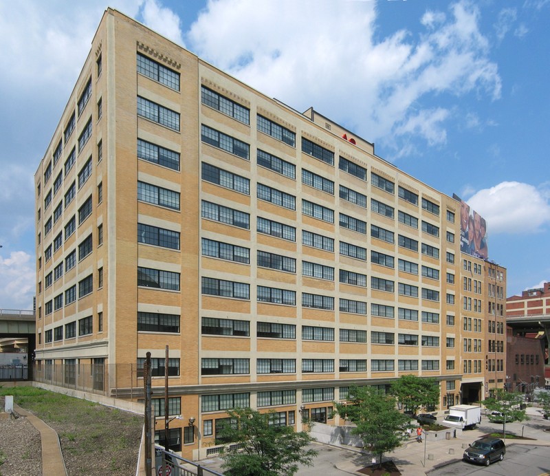 The 1st Ave entrance to the renovated Try Street Terminal that now serves as student housing for the Art Institute of Pittsburgh.