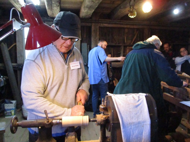 Our volunteer wood turners hard at work