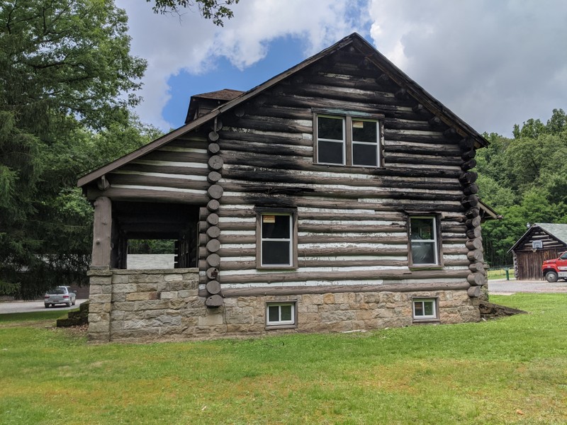 Right side of superintendent's house. Note the scorch marks and fire damage visible on the upper levels