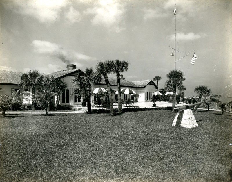 East view of Carlouel Yacht Club, Clearwater, Florida, undated. 