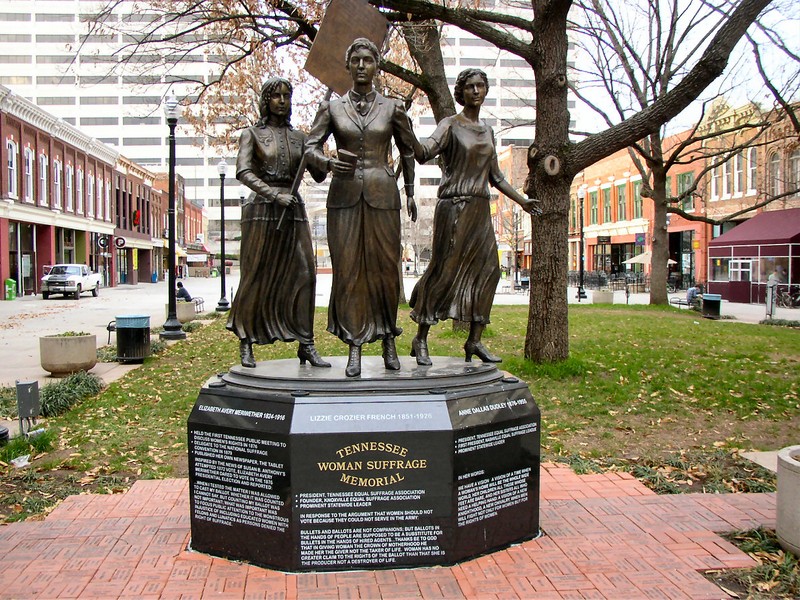 The Tennessee Woman's Suffrage Memorial was dedicated on August 26, 2006