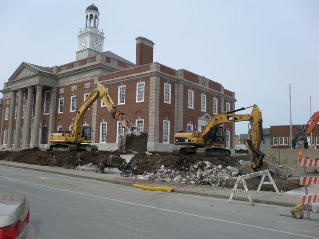 Truman Historic courthouse during recent renovations  
