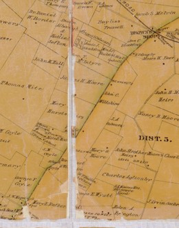 Section of 1883 map showing Wiltshire property